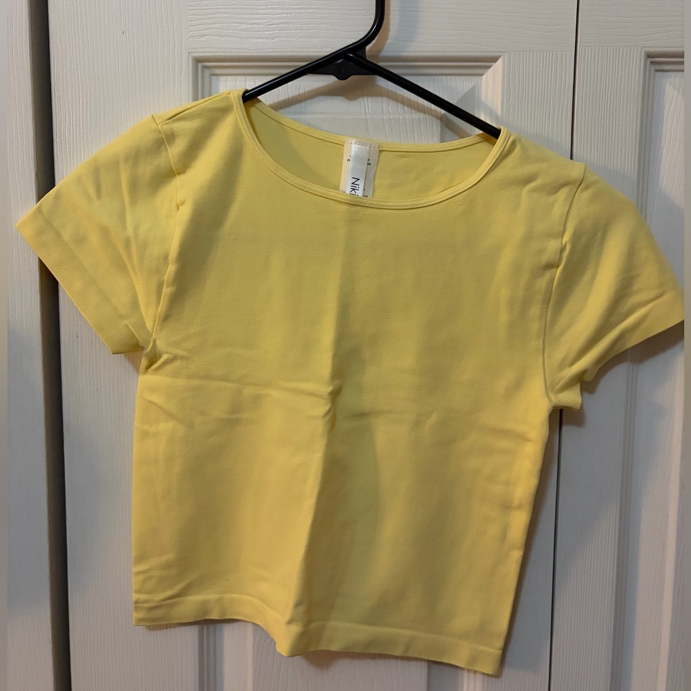 Nikibiki Yellow Crop Top